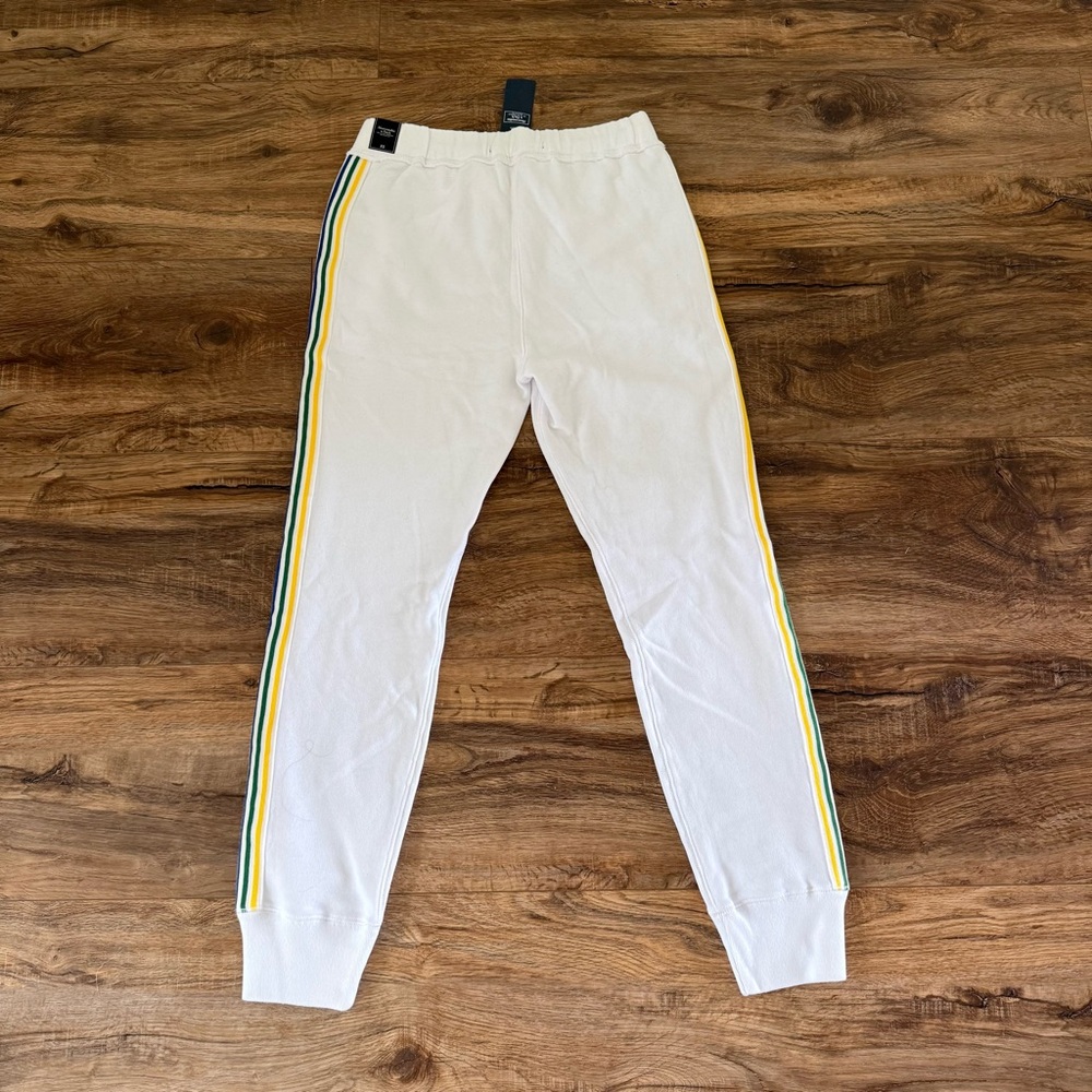 ABERCROMBIE & FITCH White Rainbow Side Stripe Jogger Pants Size XS NWT - Picture 9 of 14